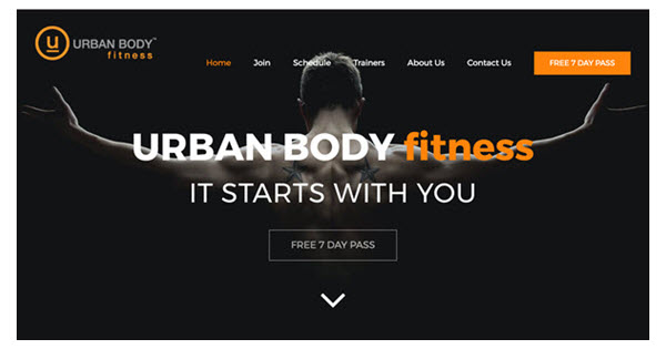 Urban Body Fitness website by TecAdvocates