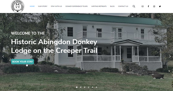 The Abingdon Donkey Lodge website by TecAdvocates