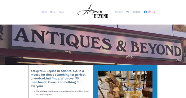 At Antiques & Beyond in Atlanta GA you'll find antiques, quality furniture, art, statuary, decorating accessories, patio items, custom lighting, & lamp shades